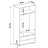 Modern Scandinavian Wardrobe, Light Walnut & White, 35.4 x 72.0 x 17.7 inches | 100% Melamine Coated Particle Board, Thickness: 0.7 inches | Numerous Shelves, Wall-Mountable, Stylish & Functional Storage Solution-691486310