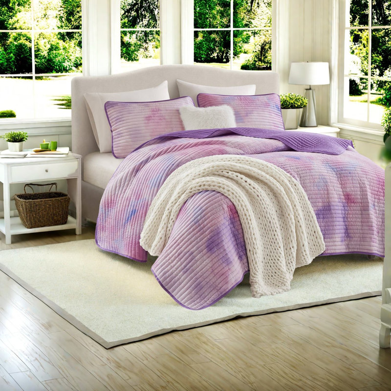 Ensemble de literie moderne, courtepointe en microfibre pour aquarelle