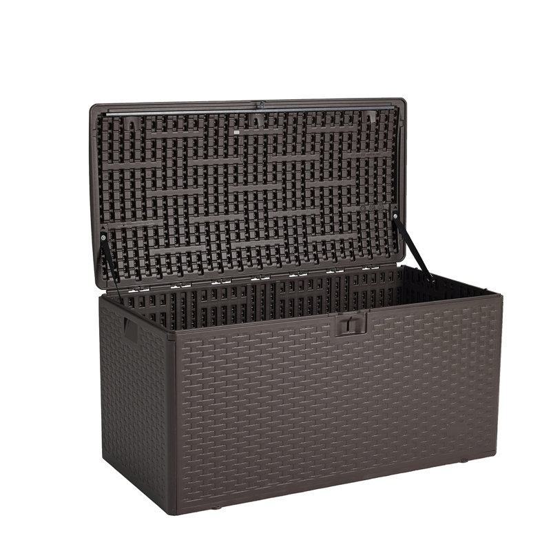 ClassicLiving Aceion 121.9cm W 375L Plastic Lockable Deck Box in Brown