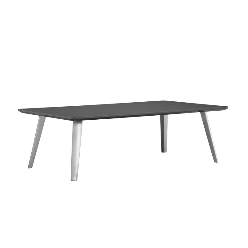     Pangea Home Hal 4 Legs Coffee Table - Mid-Century Modern Coffee Table – Retro Living Room Accent Table - Gray Table