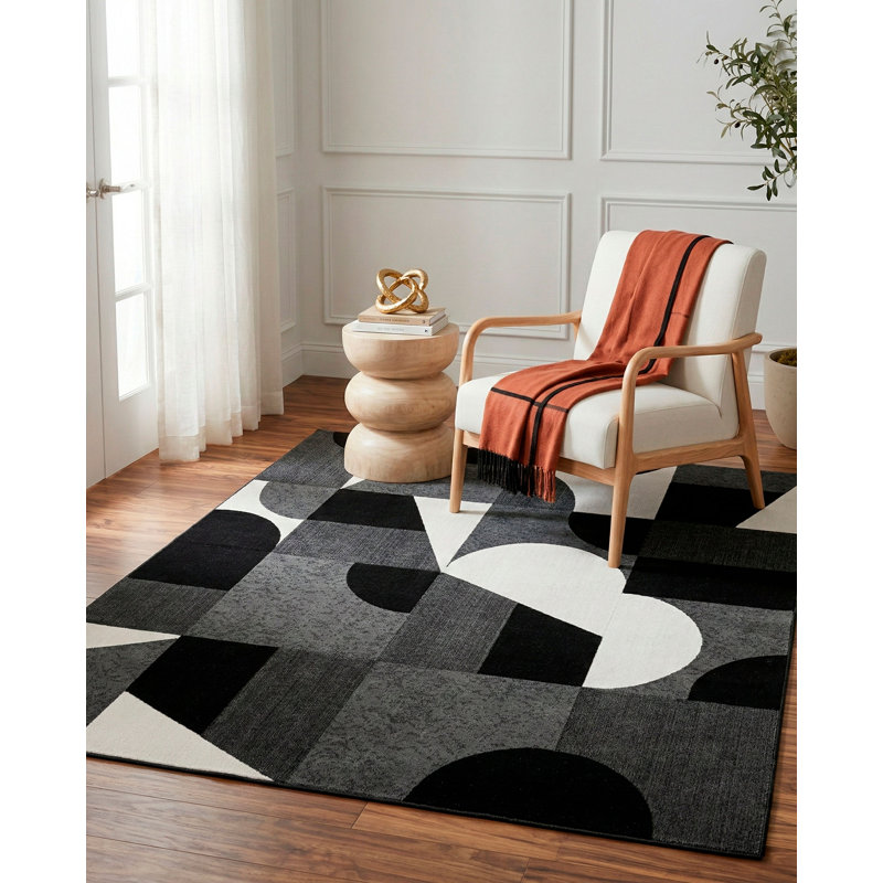 Kiraz Abstract Indoor Rug, Rectangle 4' x 5'8"