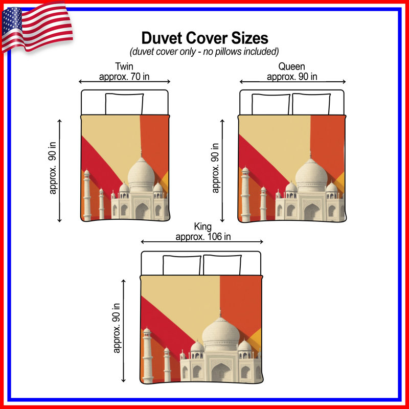 Housses de couette Taj Mahal Illustration, King