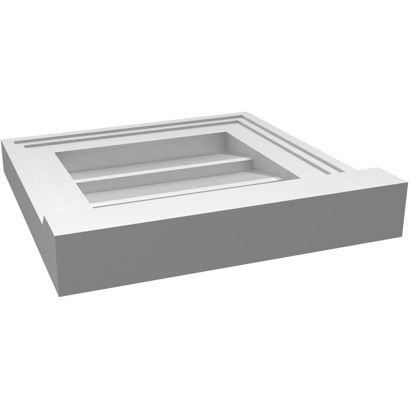 Cadre de seuil Brickmould, brun clair apprêté, H 12 po x l 12 po x P 2 po