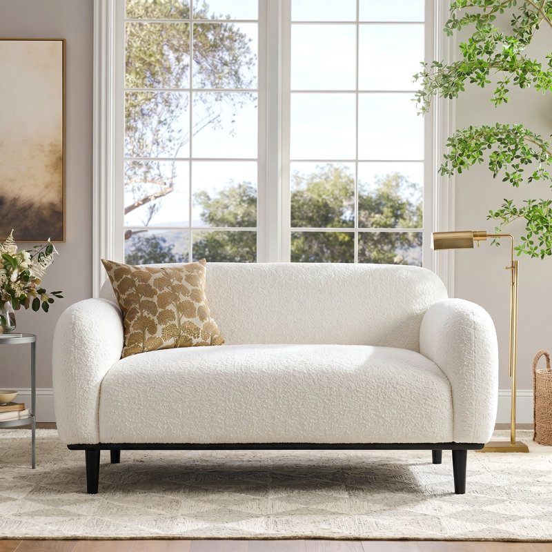 Ameriya Upholstered 50'' Loveseat, White