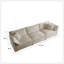Ensemble de canapé 3, 1 + 1 + 3 sièges, ensemble de canapé de salon, fauteuil d'appoint, causeuse et canapé à trois places, ensemble de canapés à accoudoirs ronds de style moderne 3 pièces, chenille beige-118043608