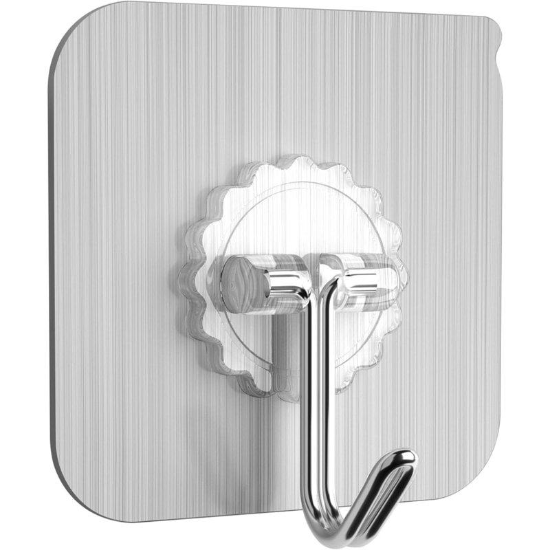 Crochet mural pour serviette, Argent