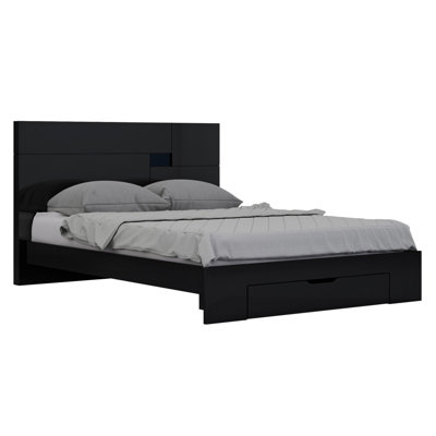 Lit plateforme tapissier avec matelas Aviara