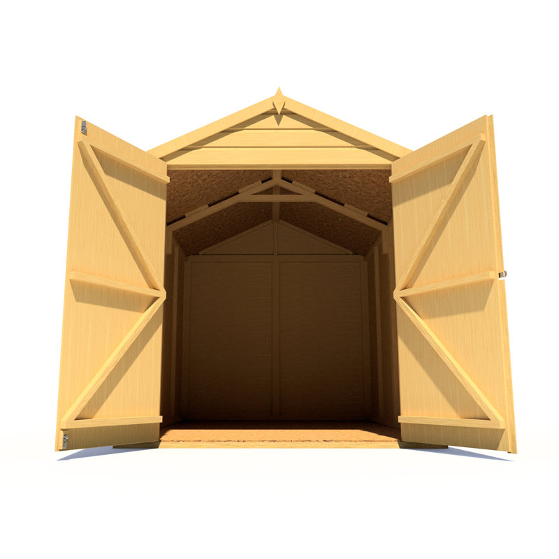 Pelugo 6 Ft. W x 8 Ft. D Shiplap Apex Shed, No