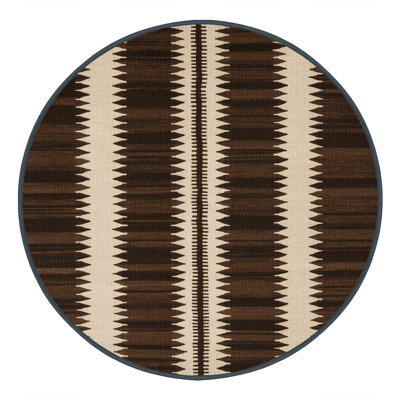  Tapis lavable rayé crème espresso
