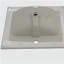 Plateau de meuble-lavabo simple blanc 24 po x 19,7 po avec 1 trou de robinet et trop-plein (lavabo seulement)