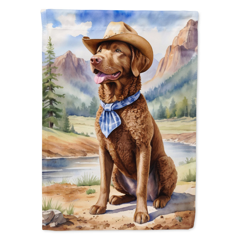 Drapeau Cowboy Welcome Garden, Retriever de la Baie de Chesapeake