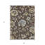 Tapis extérieur lavable floral bleu ciel et artichaut 3 pi x 5 pi chocolat