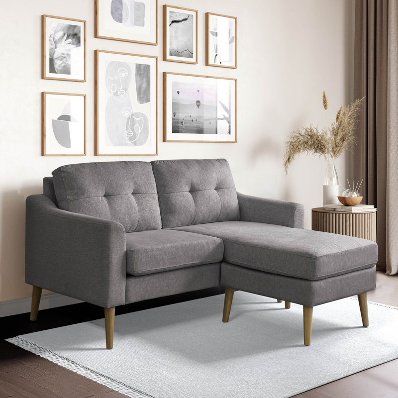 Causeuse convertible et repose-pieds 2 en 1 Serta Bellamy, Polyester gris anthracite