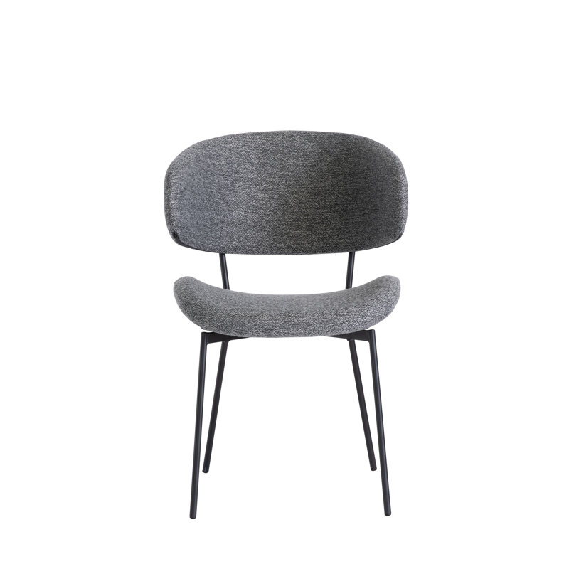 45cm H Upholstered Side Chair, Dark Grey