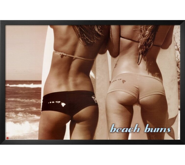 Buy Art For Less Beach Bums Poster Framed On Paper by Jason Ellis
