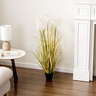 100.1cm Faux Grass Tree in Planter