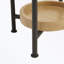 Table de bout ronde avec rangement ouvert