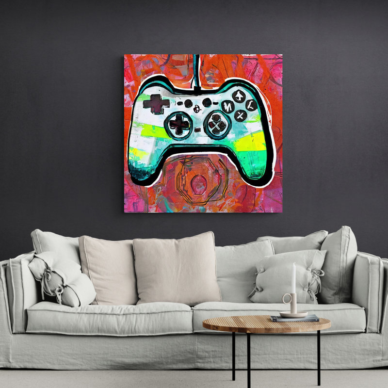 " Video Game Controller 126 " by Stephen Chambers Painting Print, 26" H x 26" W x 1.5" D