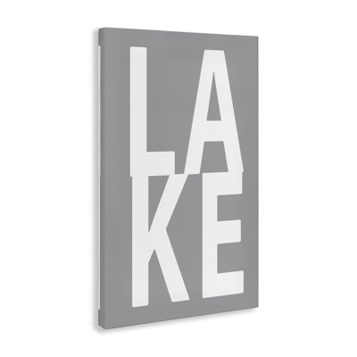 "Lake Word" sur toile grise par Jamie MacDowell