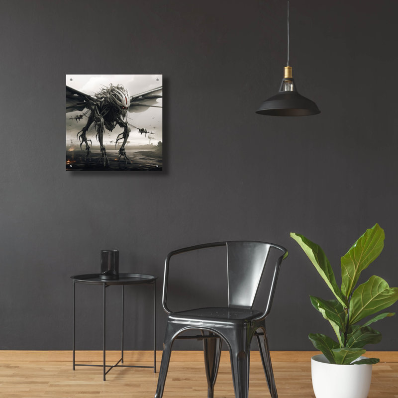 Art mural en verre Dread Horizon, H 24 po x l 24 po x P 0,2 po