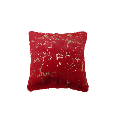 Abstract Faux Fur Throw Pillow