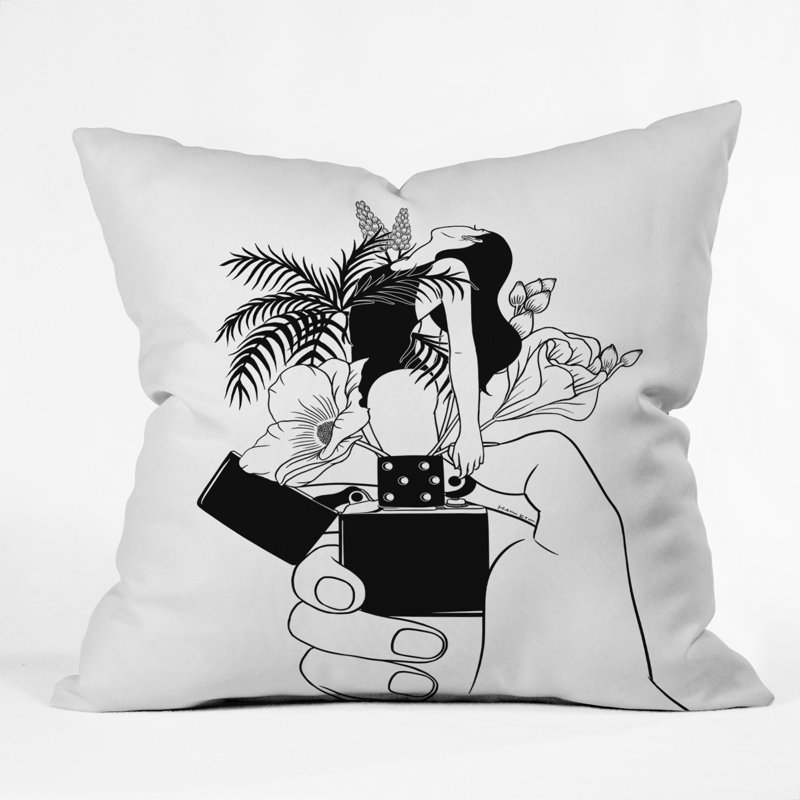 Coussin décoratif intérieur/extérieur henn kim light my fire, 16 po x 1 po