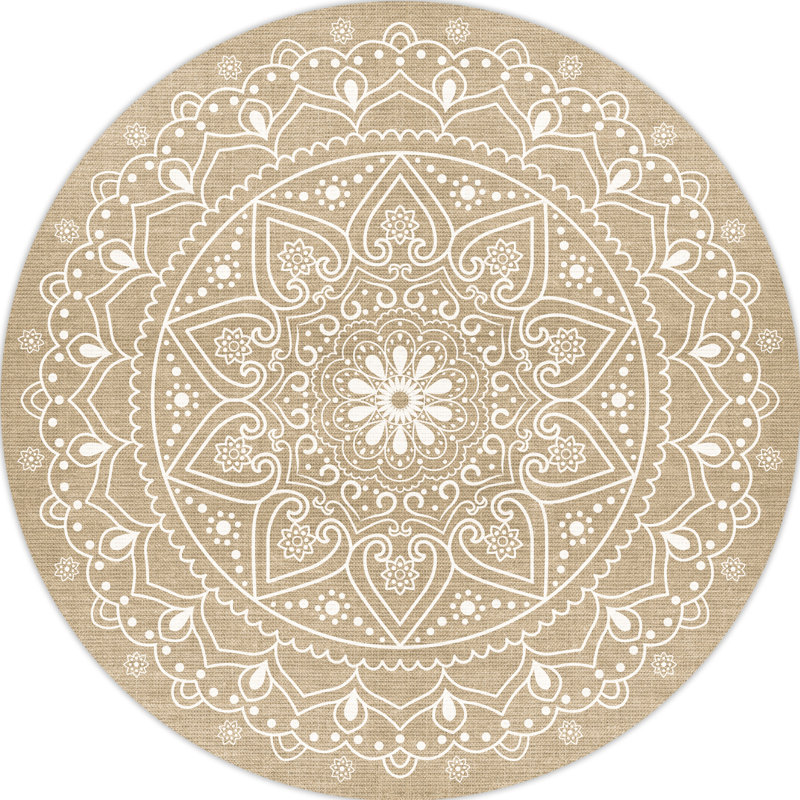 Nevaeh Round Vinyl Area Rug, Round 150cm
