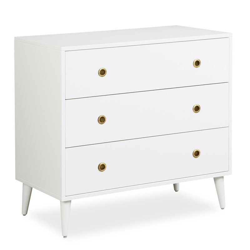 Commode 3 tiroirs Harper, Blanc