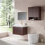 Meuble-lavabo mural simple et flottant 30 po avec lavabo intégré en acrylique, armoire en contreplaqué pré-assemblé avec 2 tiroirs