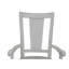 Chaise avec accoudoirs Katia en lin gris clair et blanc vieilli (ensemble de 2)