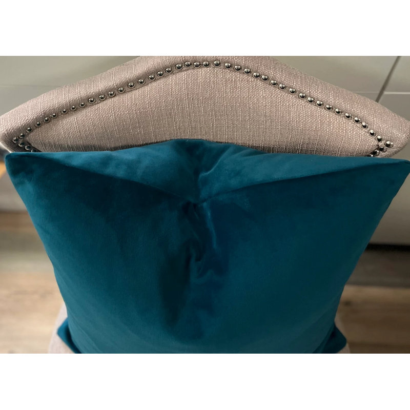 Housse de coussin double face en velours bleu sarcelle Thomas Collection®, Rectangle H 12 po x l 25 po