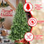 Arbre de Noël classique de 7,5 pi avec 2155 pointes Pe +, branches articulées faciles à assembler, support en métal stable pour la décoration festive, largeur de 55,65 po, hauteur de 87,53 po, arbre de 30,2 lb, plaisir des fêtes, extrémités de branches,