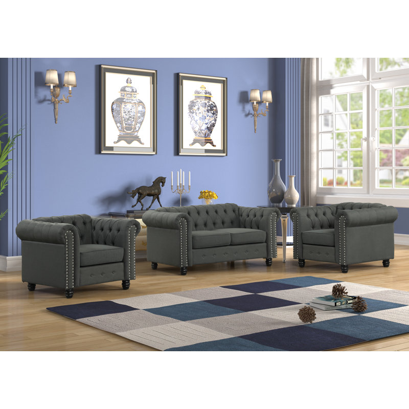 Ensemble de salon Galarza, Anthracite