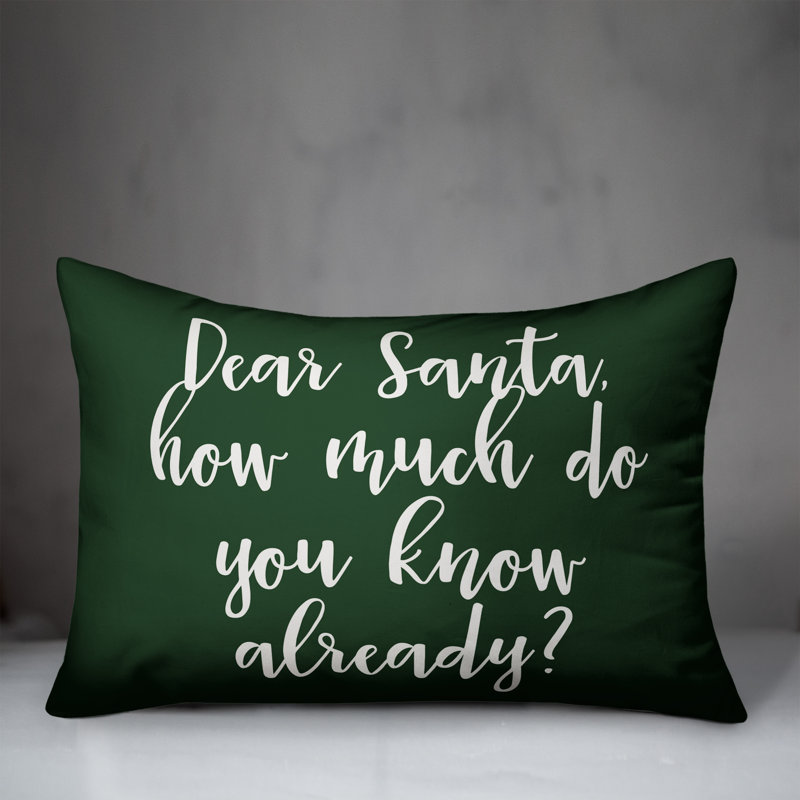  Coussin Dear Santa, Vert foncé