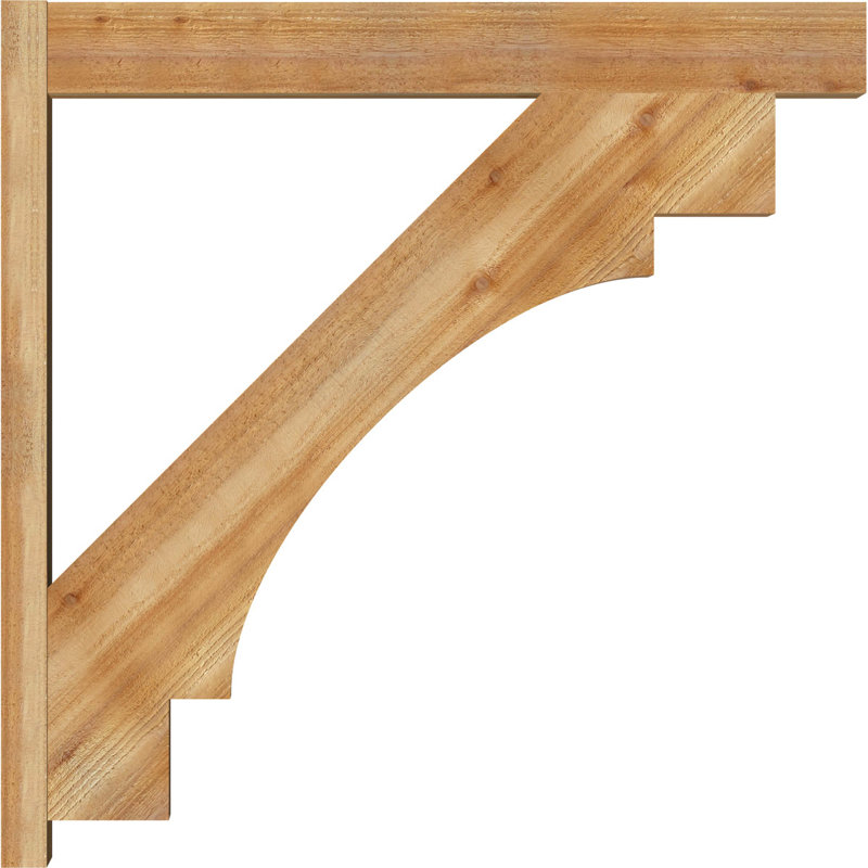 Persienne en bois Merced Block Rustic Timber, P 38 po x H 38 po, Sapin Douglas de 8 po (sciage brut)