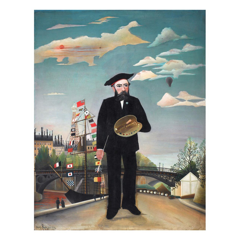 «Myelfelf: Portrait - Landscape» par Henri Rousseau - Estampe numérique, H 28 po x l 22 po