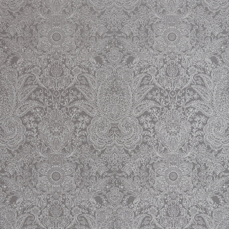 Precious Collection Glitter Brocade Damask Wallpaper Roll, Silver