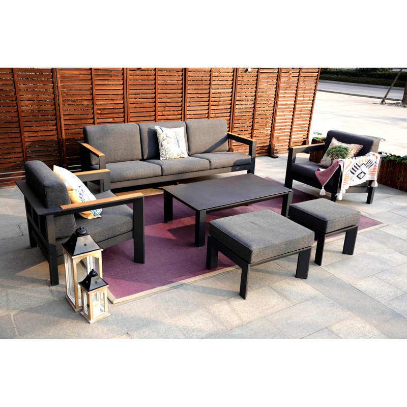 7 - Person Patio Conversation Set with Cushions