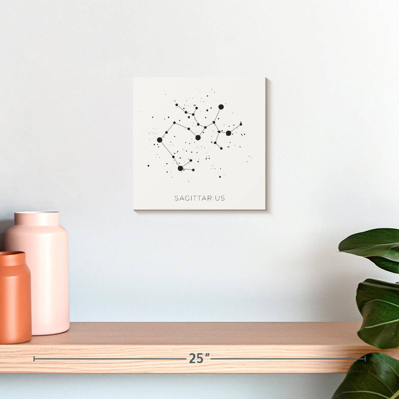 Constellation du zodiaque Javetta Sagittaire, H 10 po x l 10 po