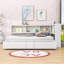 Lit de jour double en métal avec espace de rangement et ports USB-105503626