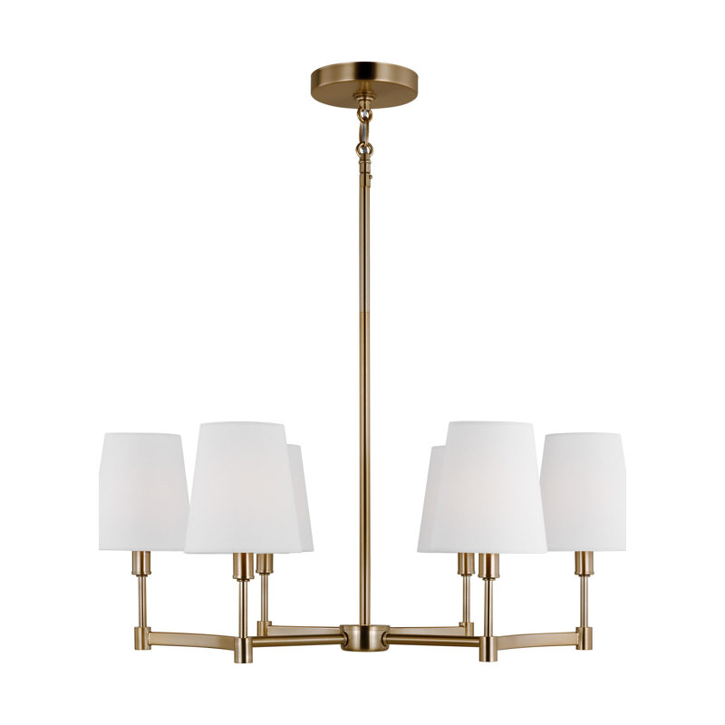 Triton 6-Light Chandelier, Laiton
