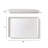 4-Pack Plastic 16" x 11" Large White Serving Trays Set