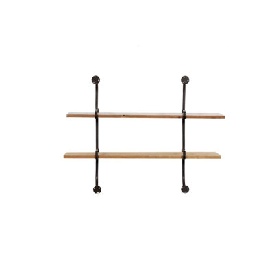 Springlake 2 Piece Industrial Pipe Shelves