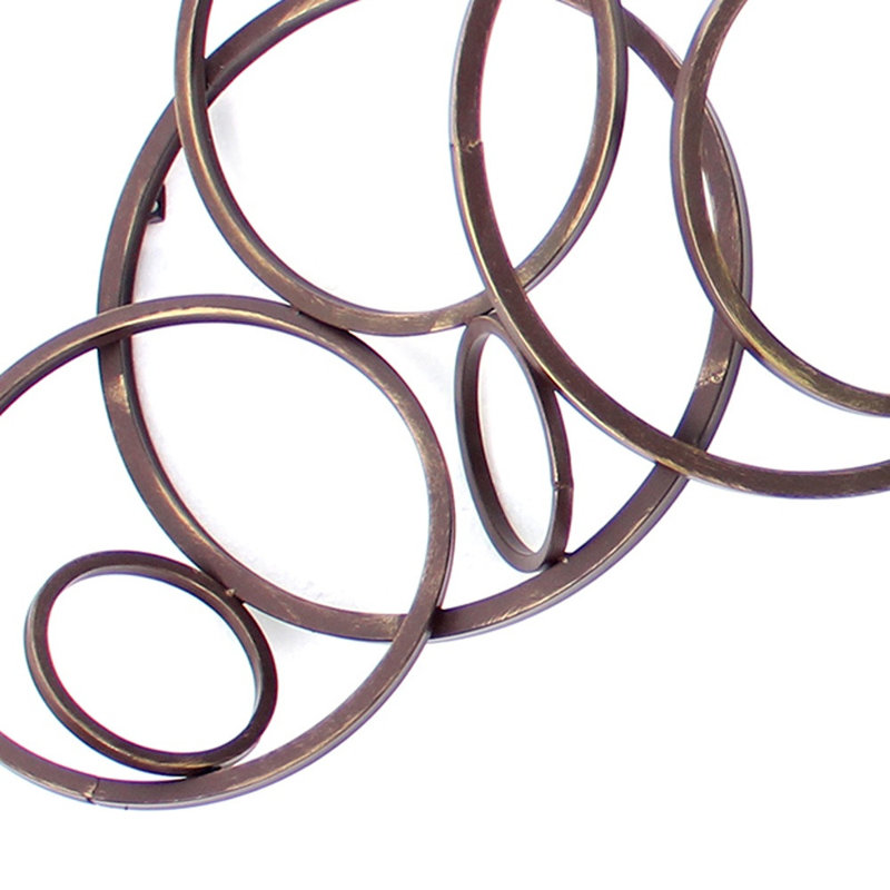 6.75 X 21.5 Industrial Metallic Multi Circle Wall Decor