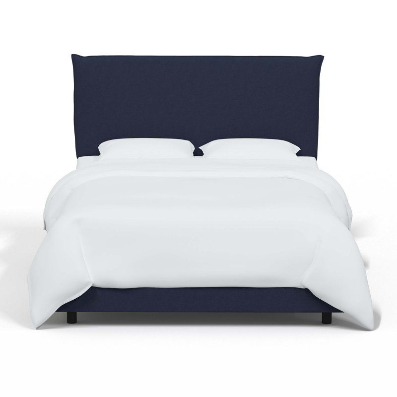 Bessinger Upholstered Standard Bed, California King, Classic Xavier Navy Linen