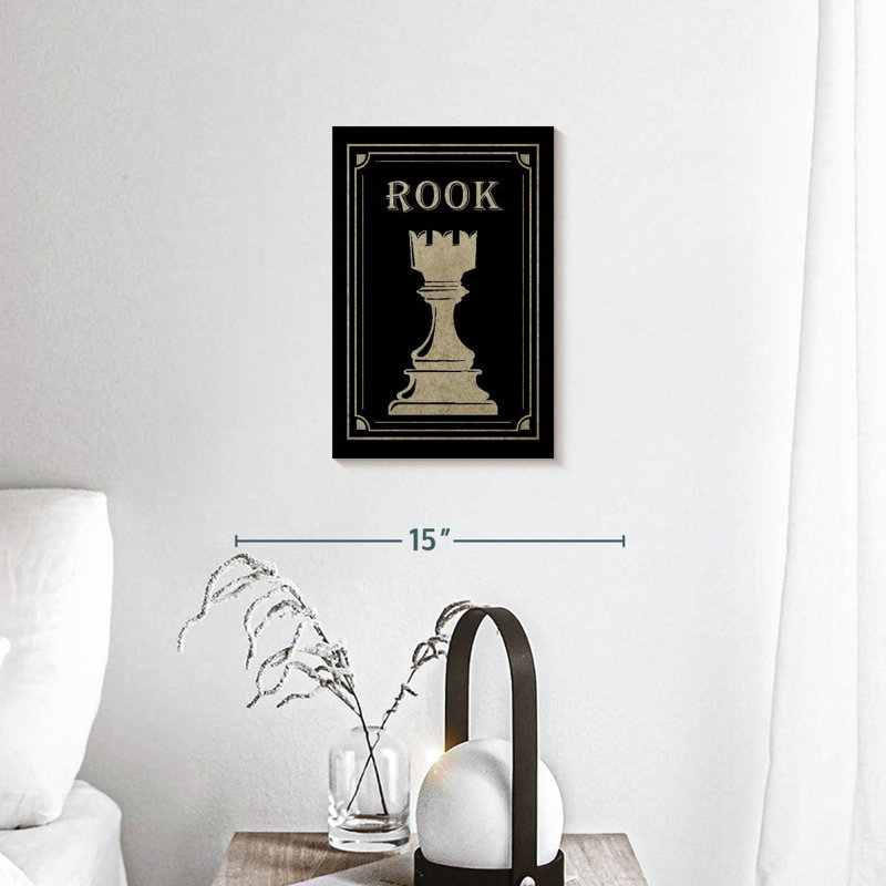 Chess Rook sur impression sur toile, H 12 po x l 8 po x P 1 po