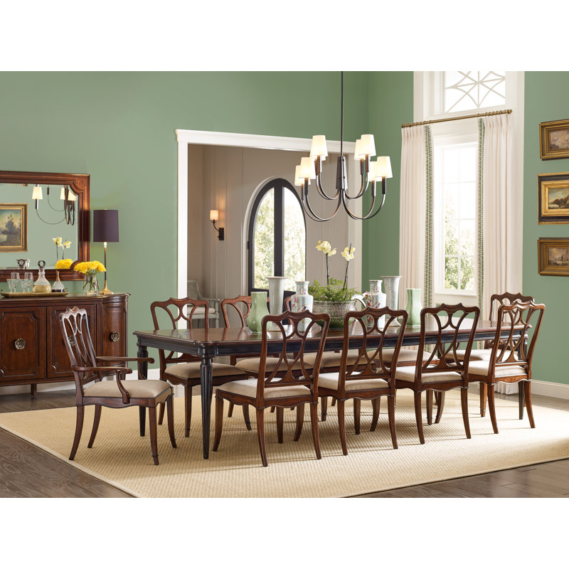 Charleston Rectangle Leg Dining Table w-2-22in Leaves