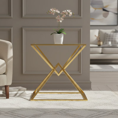 Table d'appoint en verre Silvia