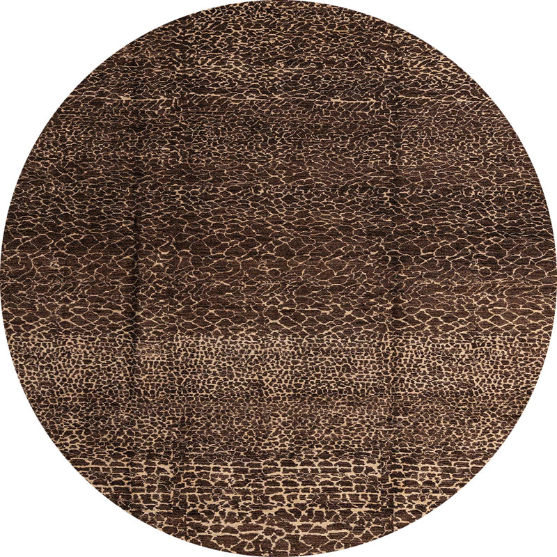 Tapis abstrait moderne 4939, Rond 7 pi