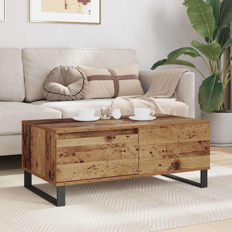 Coffee Table with Storage, Old Wood